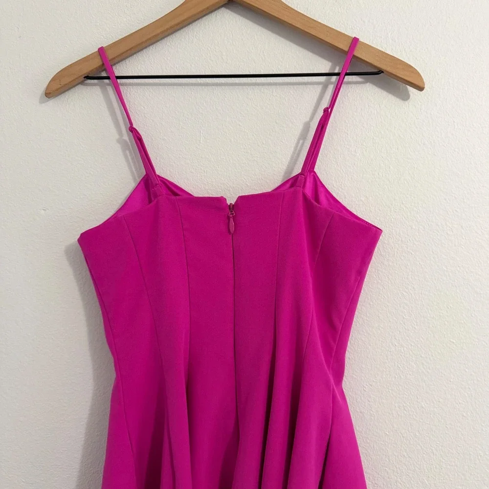 BEBE - Pink Fit & Flare Sundress - Picture 5 of 9
